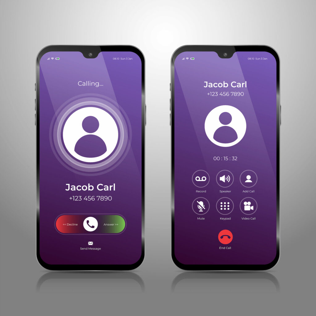 VoIP Caller ID Display; VoIP phone service concept